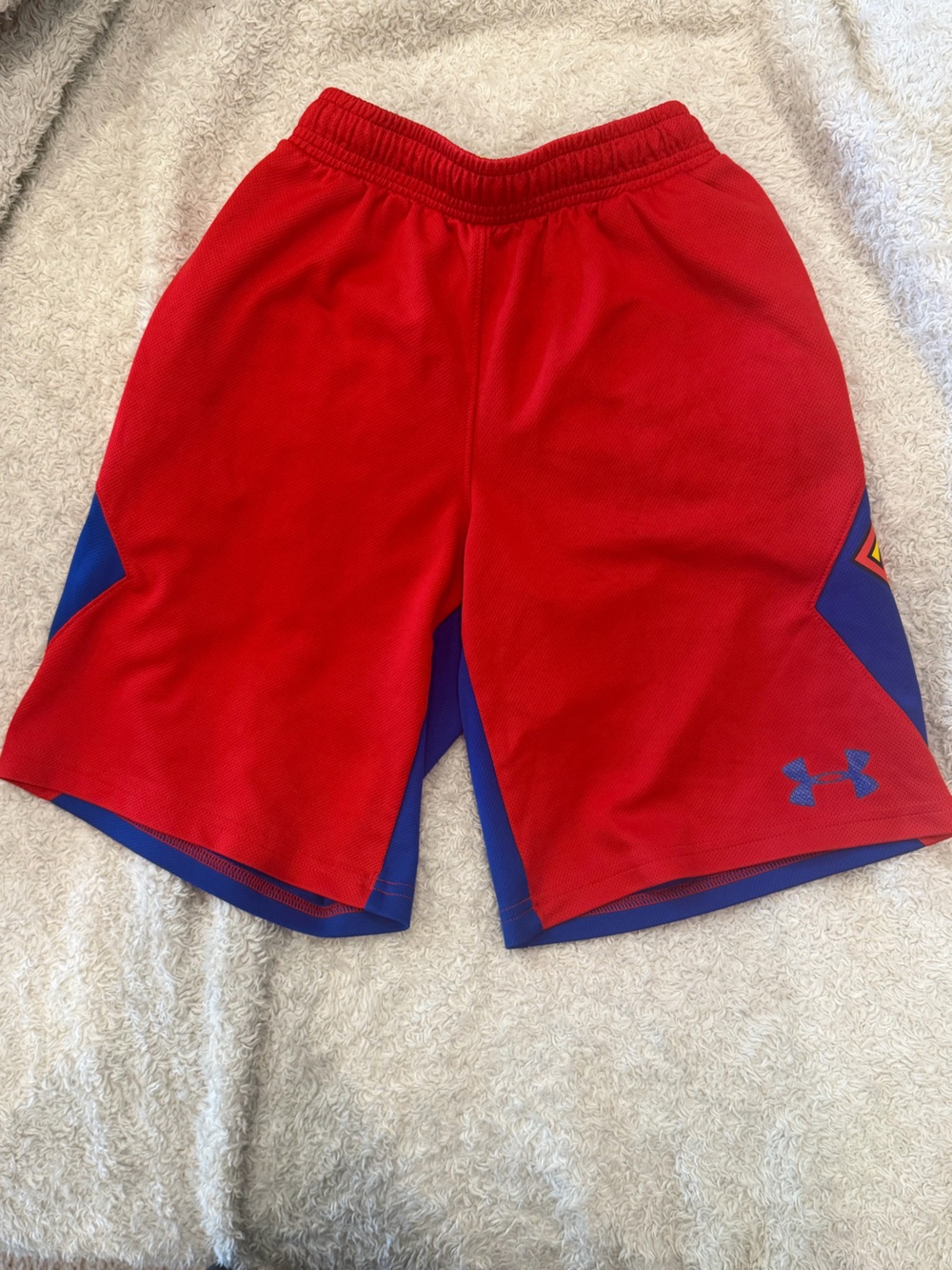 Under Armour Red and Blue Boys' Athletic Shorts